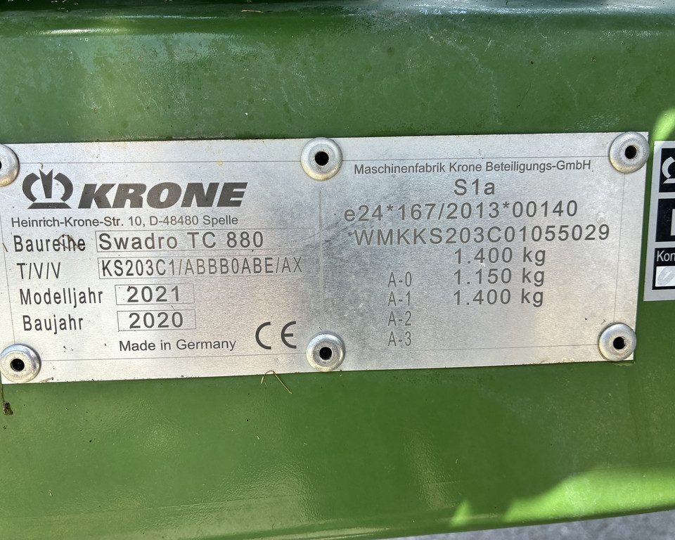 Krone Swardo TC880 21032973 (SS) 