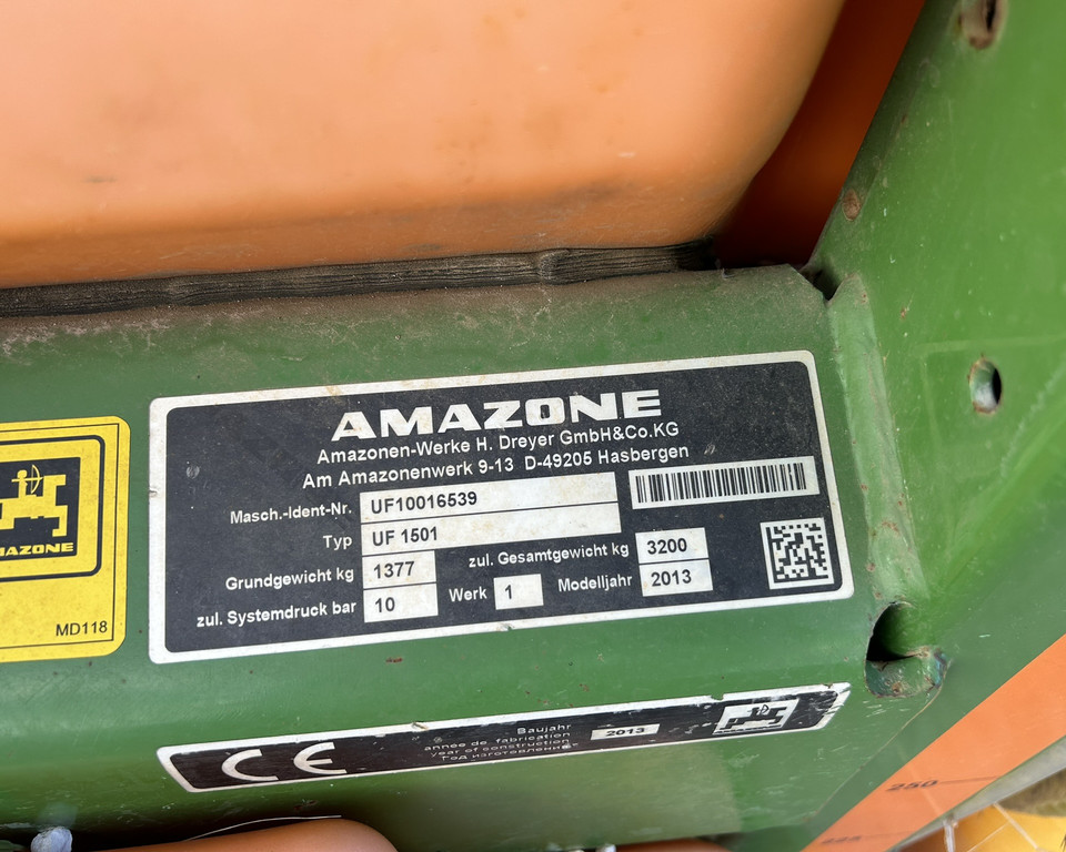 Amazone UF1501 and FT1001
