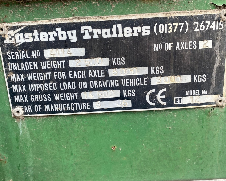 Easterby 12Ton Flat Trailer 11033223 TH