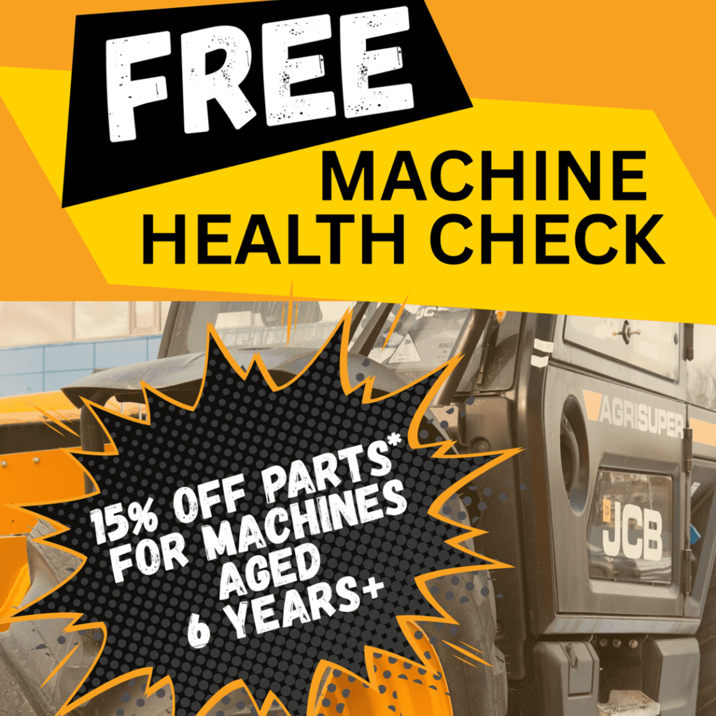 Free machine health check and parts discount campaign