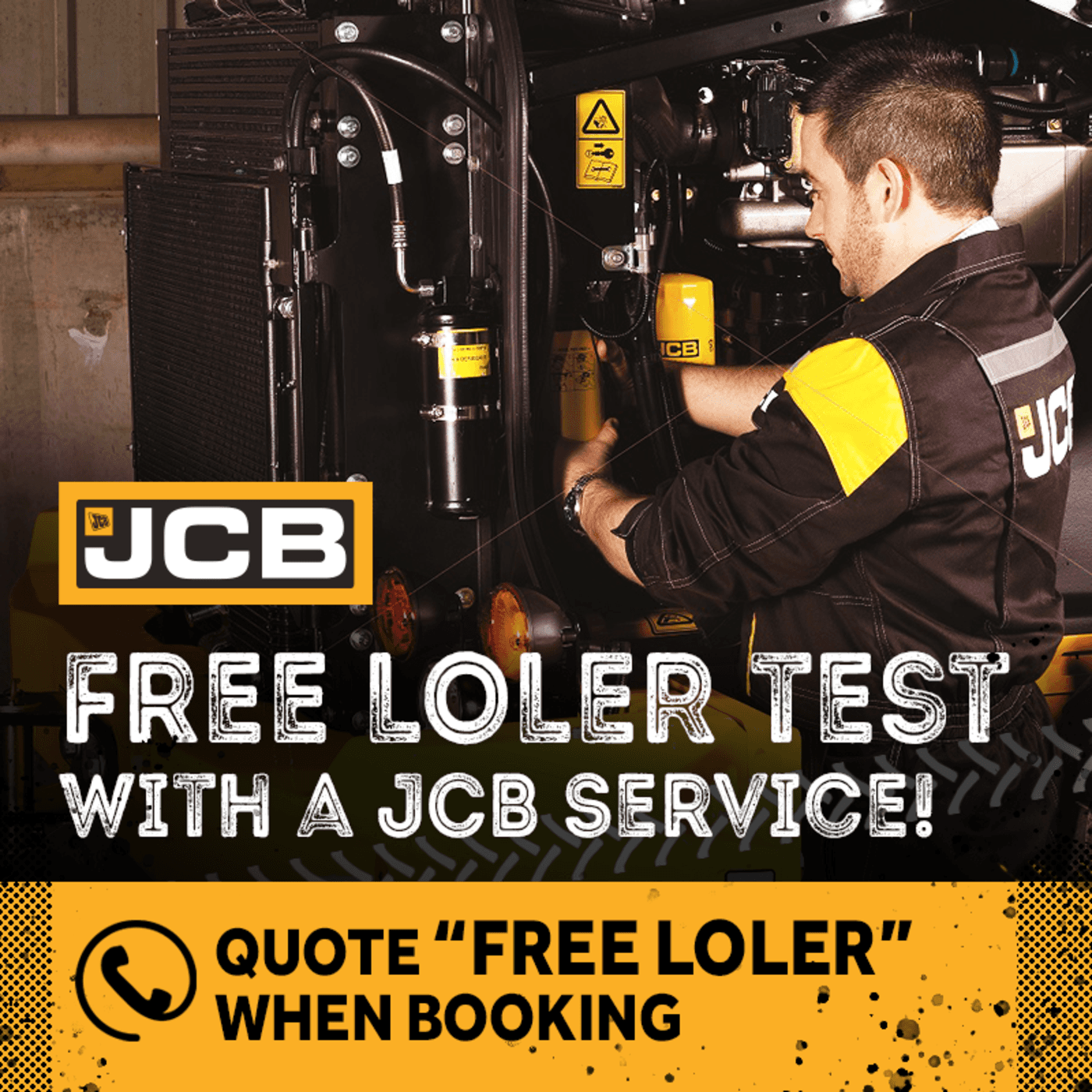 Free LOLER test with every JCB service
